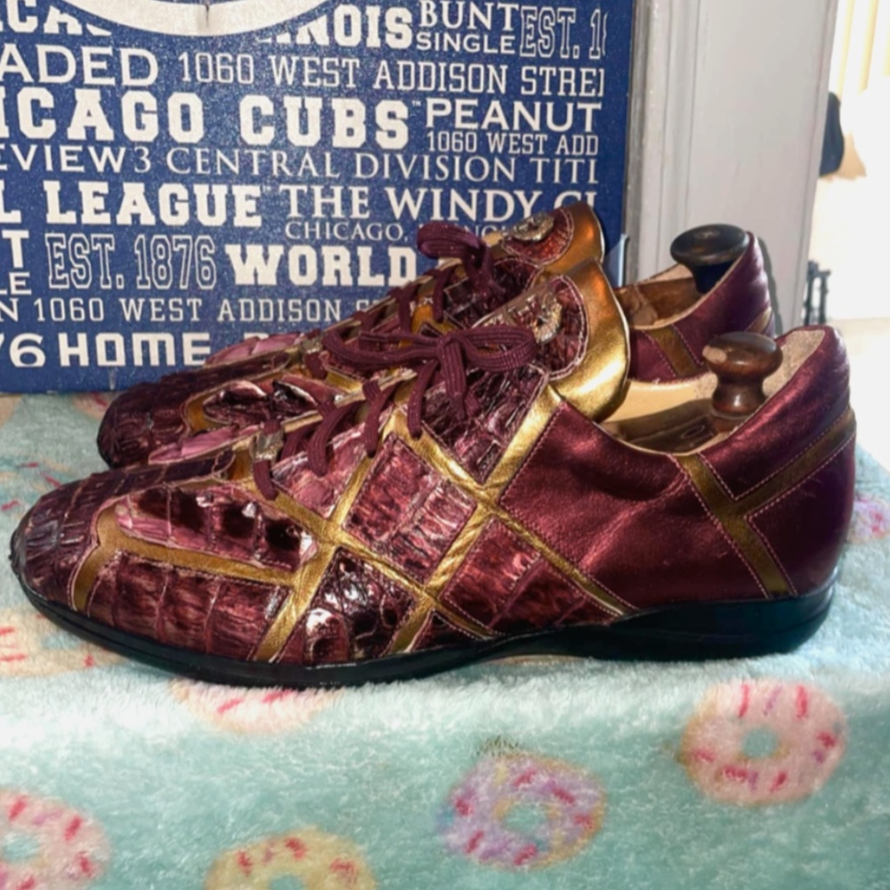 Mens Fennix Hornback Alligator Casual Sneakers 2tone SZ11